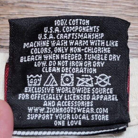 Zion Rootswear Bob Marley "Exodus" SS Cream Unisex Tee - Size 2X - Picture 5 of 5